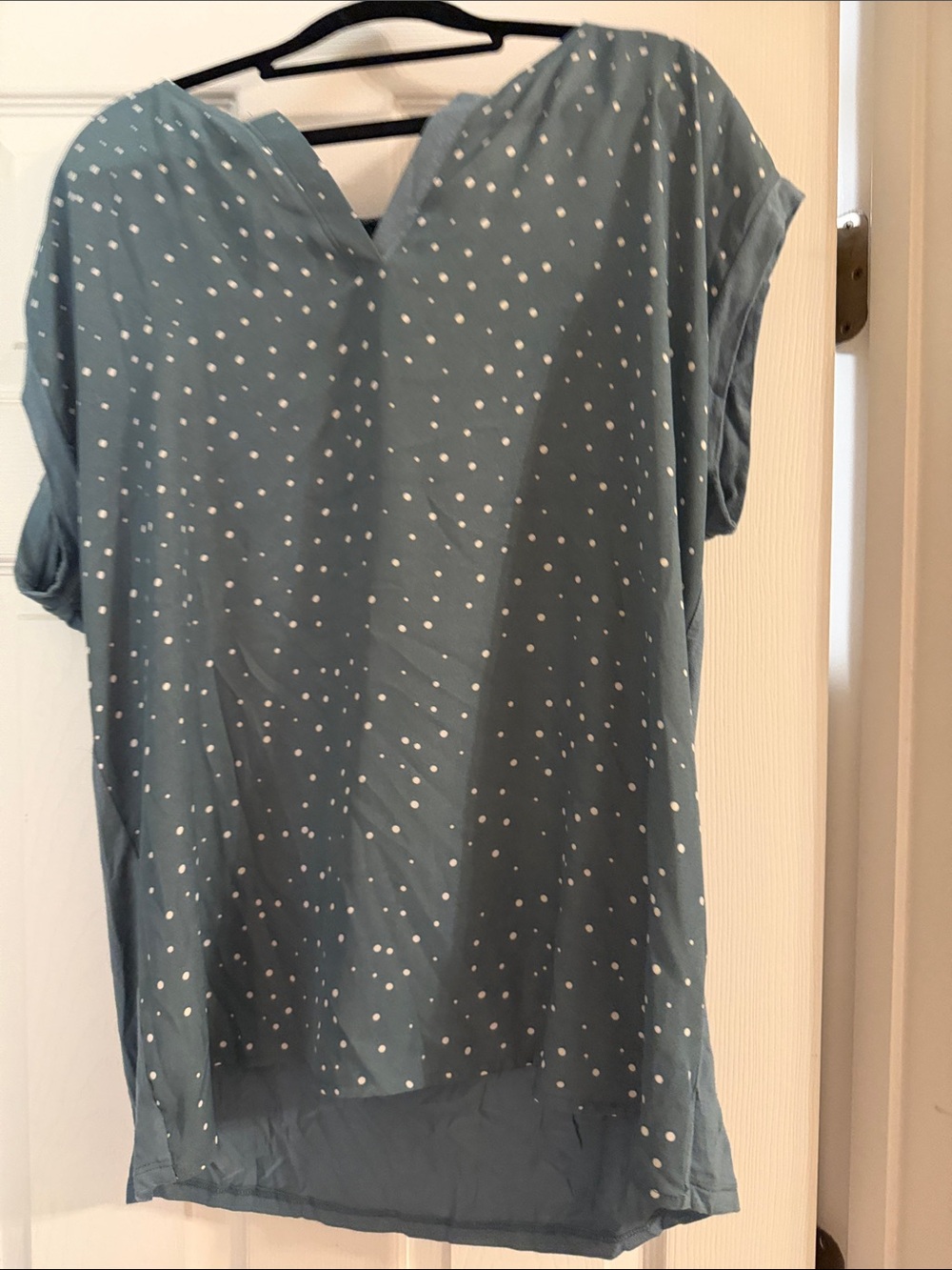 Papermoon Seafoam Polka Dot Short Sleeve Top